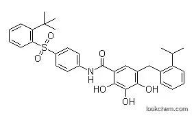 N-[4-[(2-tert-Butylphenyl)sulfonyl]phenyl]-2,3,4-trihydroxy-5-[(2-isopropylphenyl)methyl]benzamide